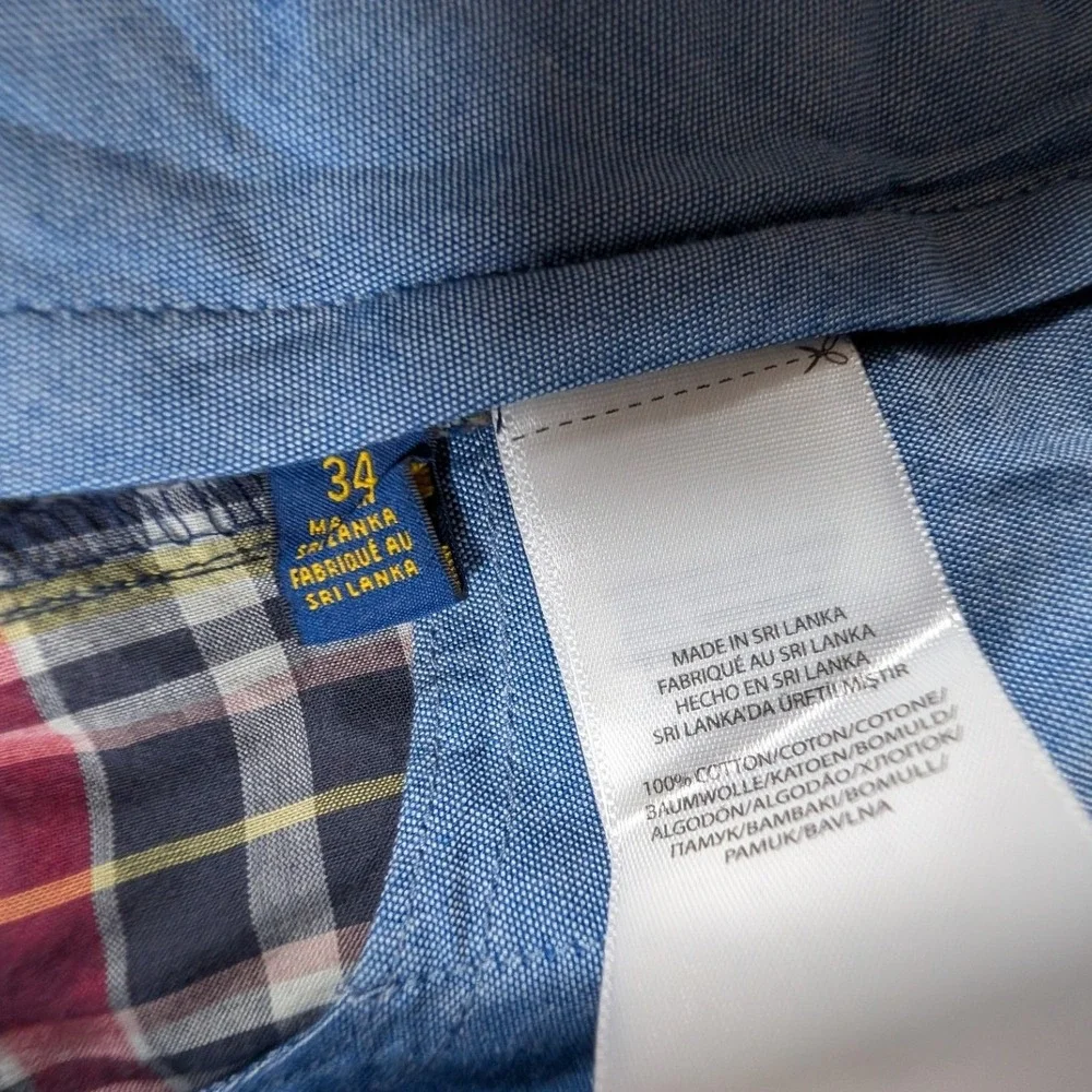 Polo Ralph Lauren Patchwork Madras Shorts Mens 34 Multicolor Plaid Classic Fit